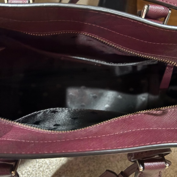 Kate Spade Black and Burgundy Floral Satchel - Picture 7 of 12